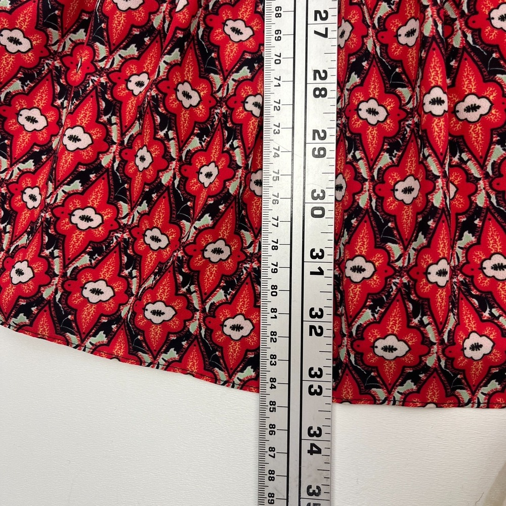 Alice & Olivia Elvira Smocked Mock Neck Mini Dress Sz 2 - Picture 12 of 16